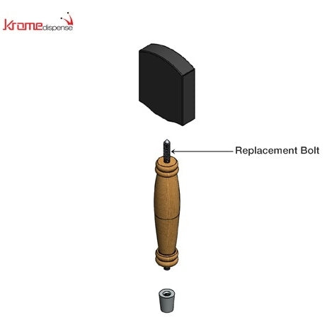 Golden tap handle ferrule golden - hylse til tappekran, komplett med bolt