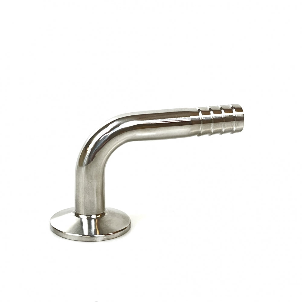 34mm Tri-Clamp til 12mm slangenippel albue (90 grader)