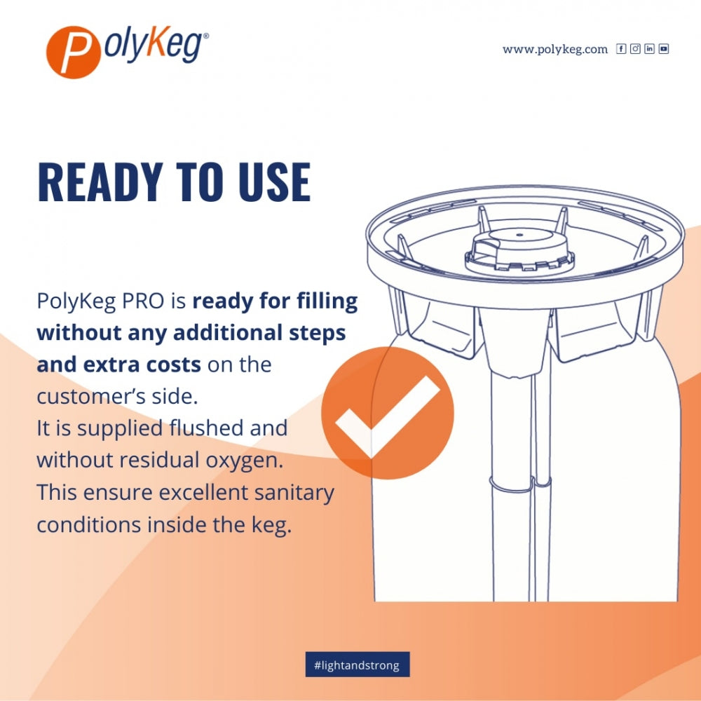 PolyKeg PRO 30L with Bag - K Valve (Europall med 44 fat)