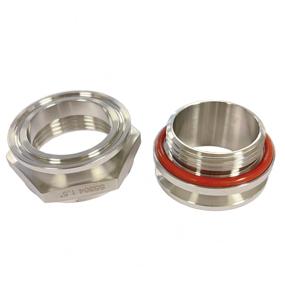 1,5" Tri-Clamp sveisefri gjennomføring, tri-clamp i begge ender