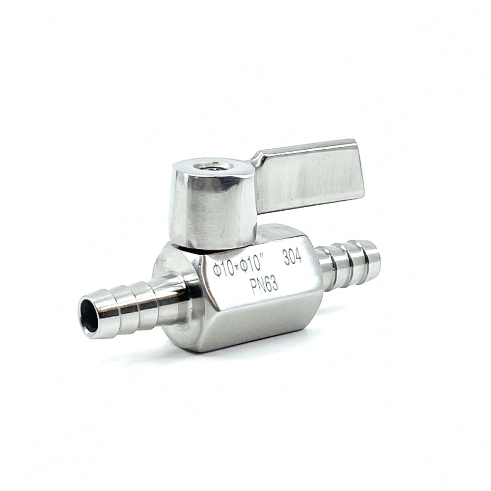 Kuleventil med 10mm slangenipler