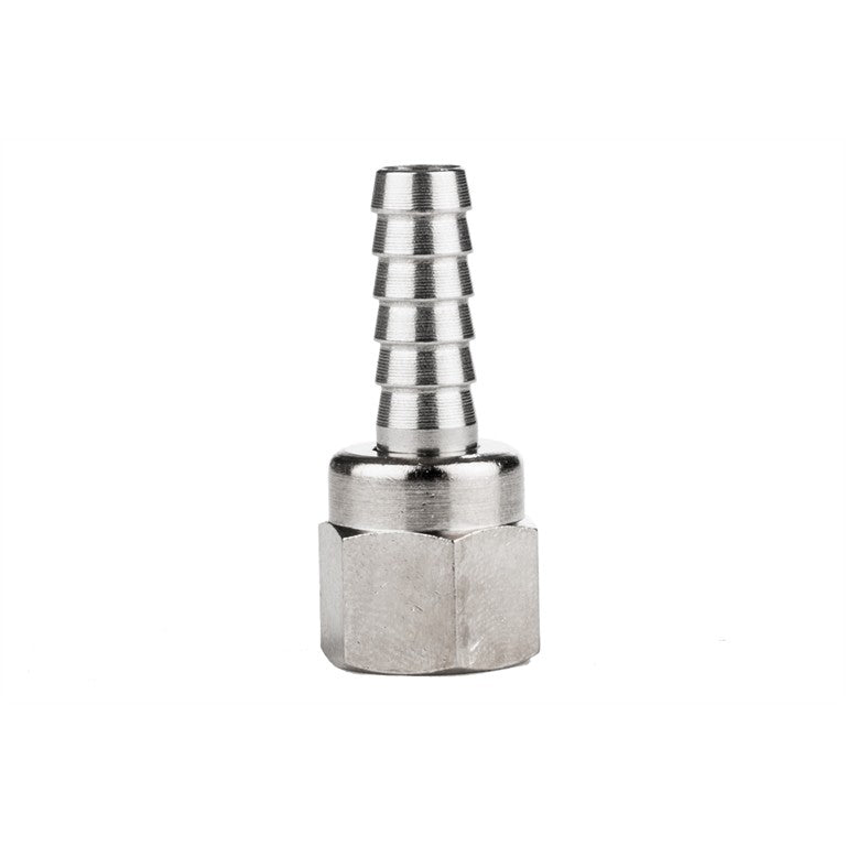 Slangenippel 5/16" (8mm) med mutter (1/4" FFL)