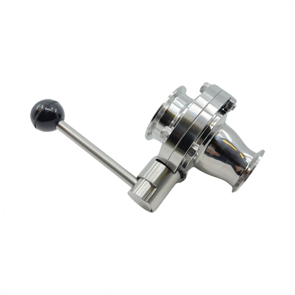 2" Triclamp til 1,5" Tri-Clamp Butterfly ventil