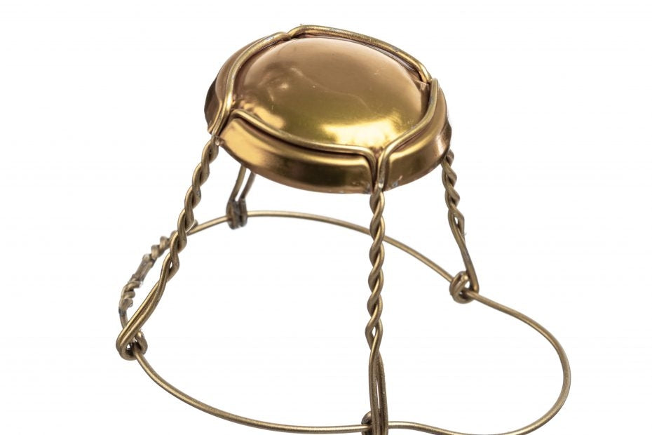 Metallgitter / netting til champagnekork Ø30,5mm, farge gull - 50stk