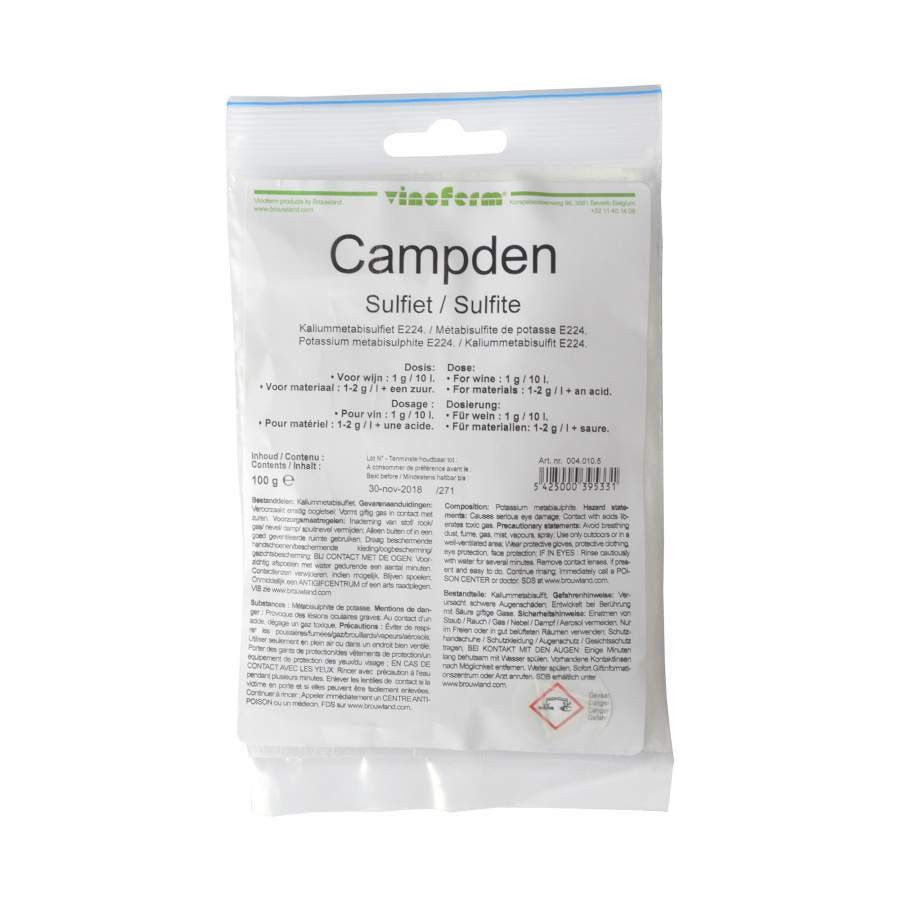 Vinoferm Campden 100g - kaliummetabisulfitt
