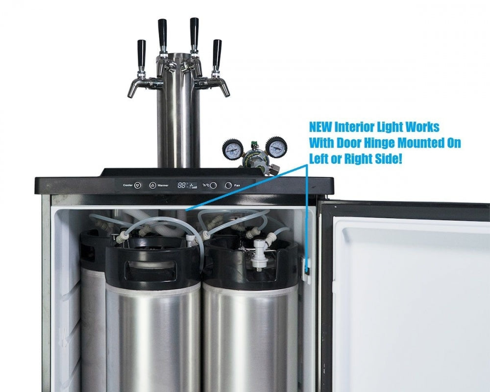 FasTap Edition KegMaster Series XL Kegerator - Tre tappekraner - Keg King