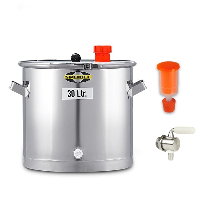 Speidel UF 30L gjæringstank av rustfritt stål med gjærlås og tappekran