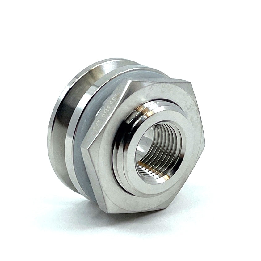 1,5" Tri-Clamp sveisefri gjennomføring med innvendige gjenger