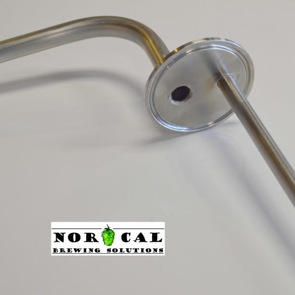 1,5" Tri-Clamp Blow-Off Tube with Thermowell - Norcal