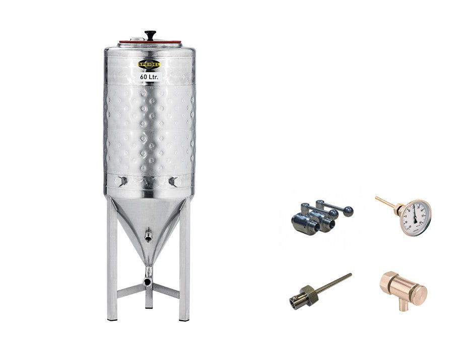 Speidel 60L konisk gjæringstank rustfritt stål - komplett (Bestillingsvare)