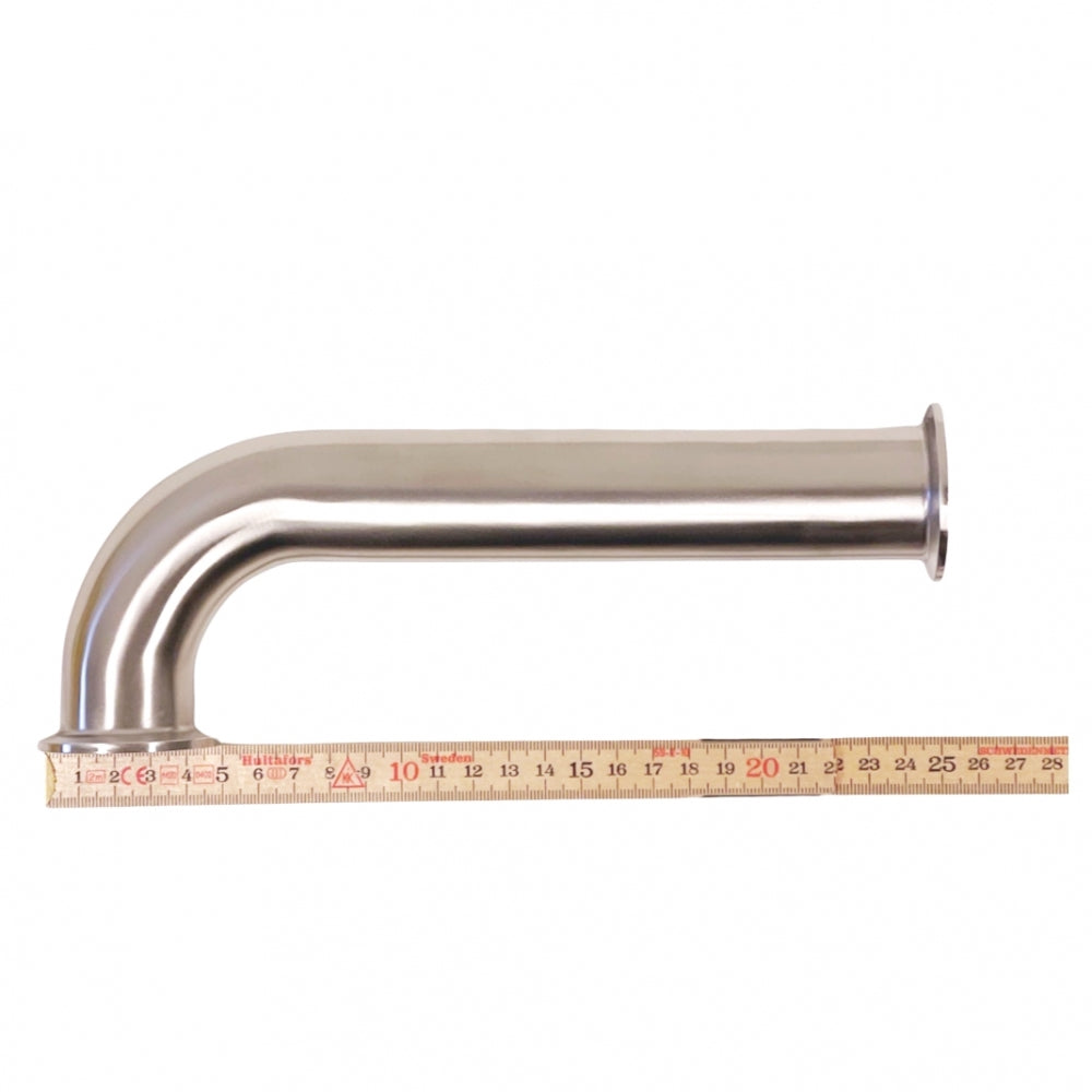 1,5" Tri-Clamp 25cm lang albue 90 grader - 38mm rør