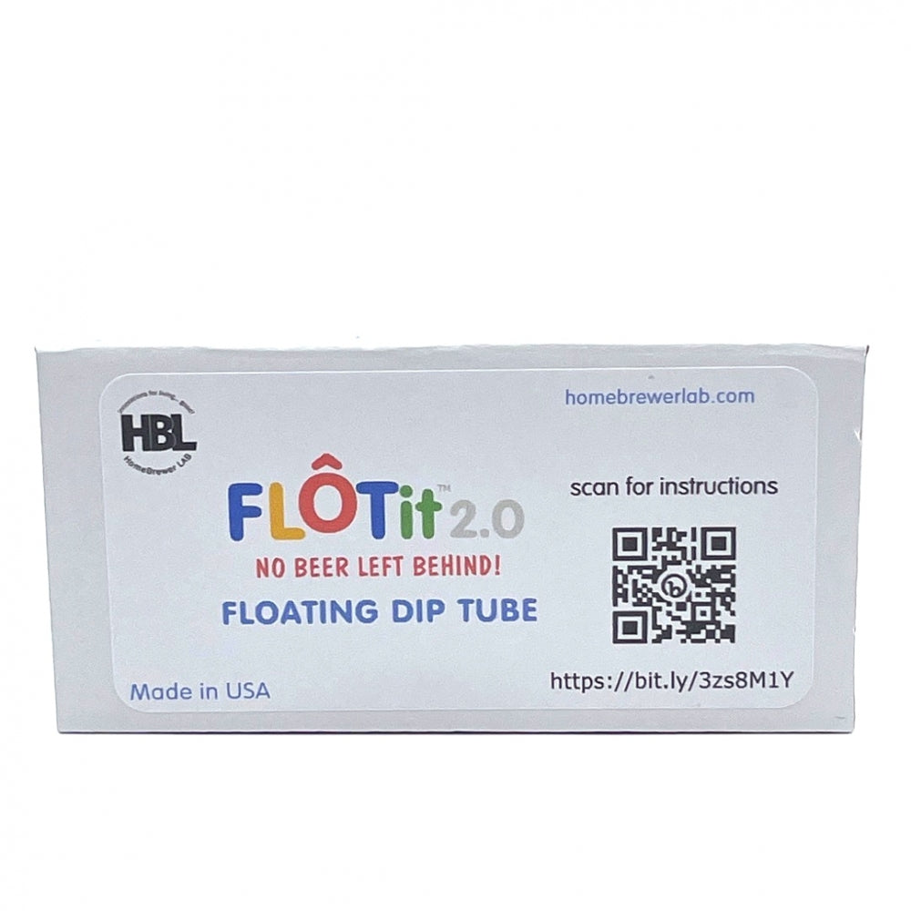 FLOTit 2.0 med Max Headroom Gas Dip Tube - Floating Dip Tube - Homebrewer LAB