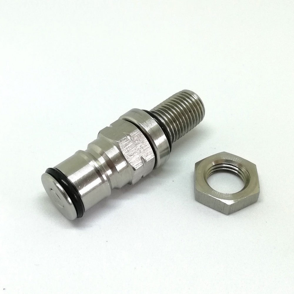 Sveisefri gjennomføring med ball lock CO2-ventil