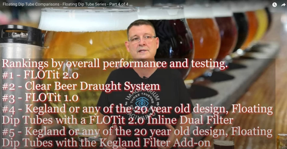 FLOTit 2.0 med Max Headroom Gas Dip Tube - Floating Dip Tube - Homebrewer LAB