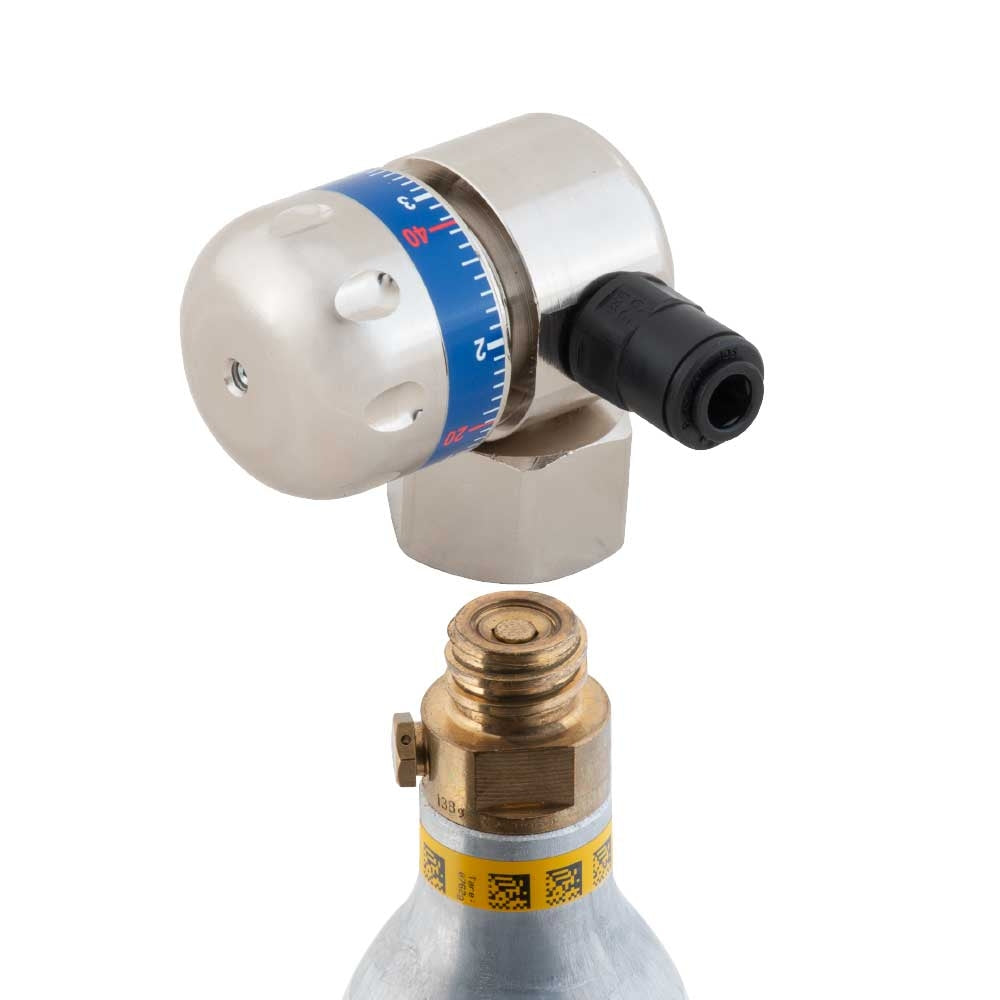 Minimal - CO2 regulator til Sodastream, med John Guest hurtigkobling - Oxyturbo