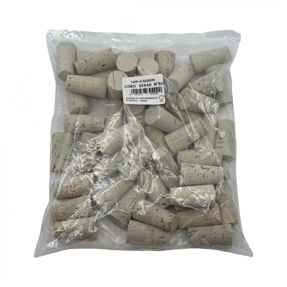 Konisk vinkork 22 x 40mm 50stk