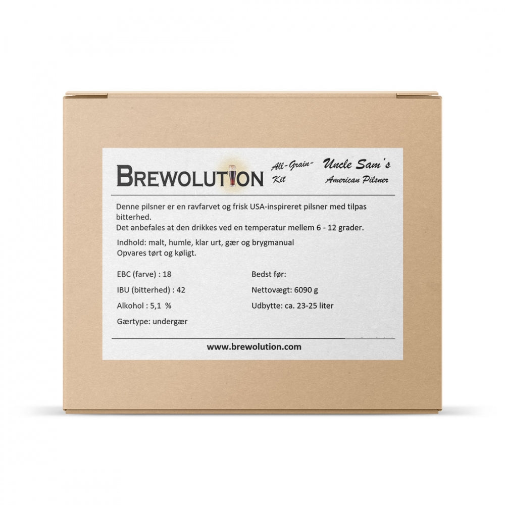 Uncle Sam´s American Pilsner - allgrain ølsett