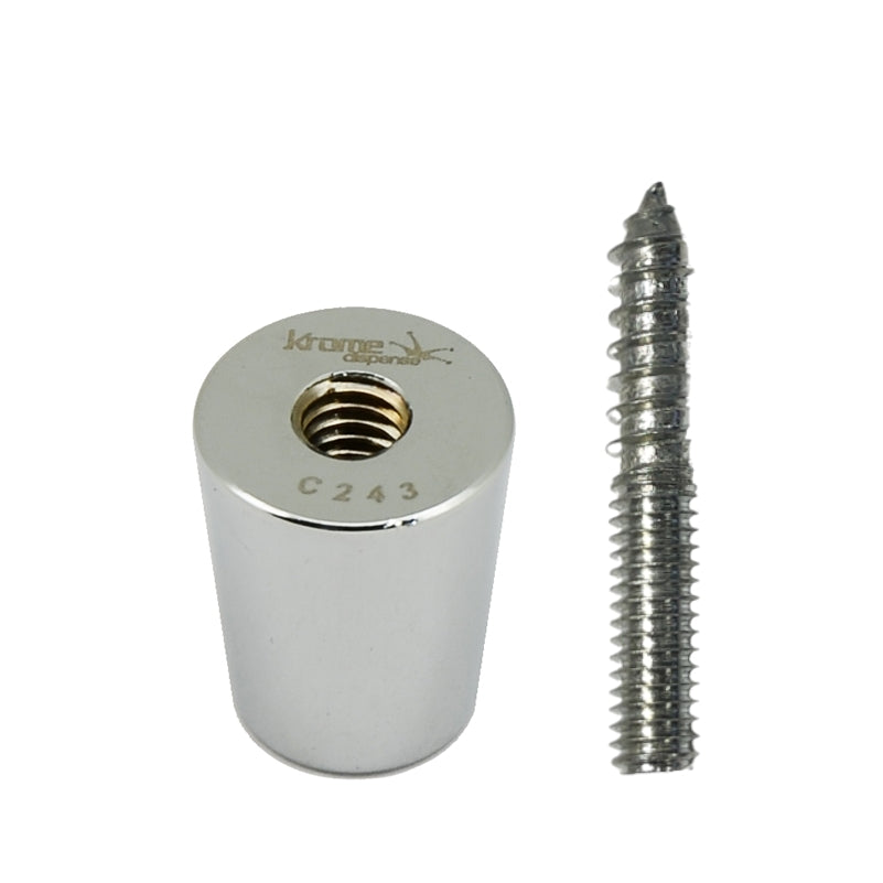 Chrome tap handle ferrule golden - hylse til tappekran, komplett med bolt