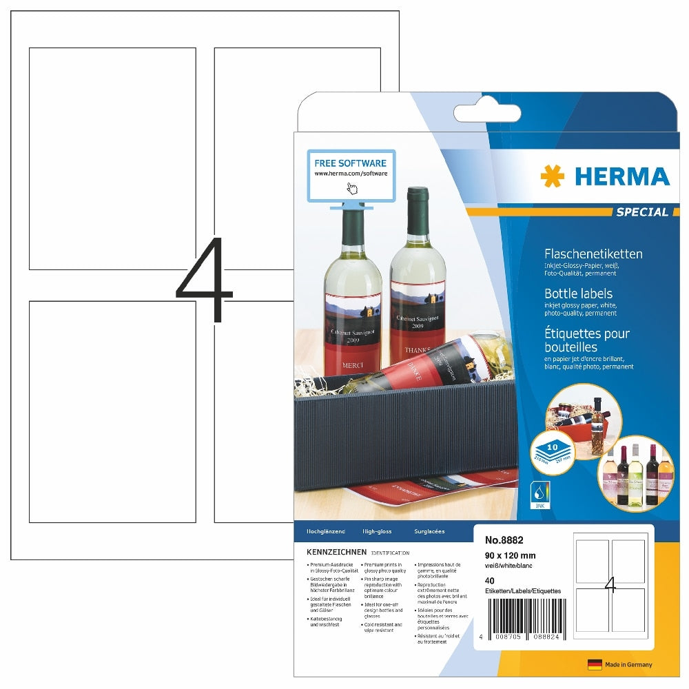 Herma flaske etiketter 90 x 120mm