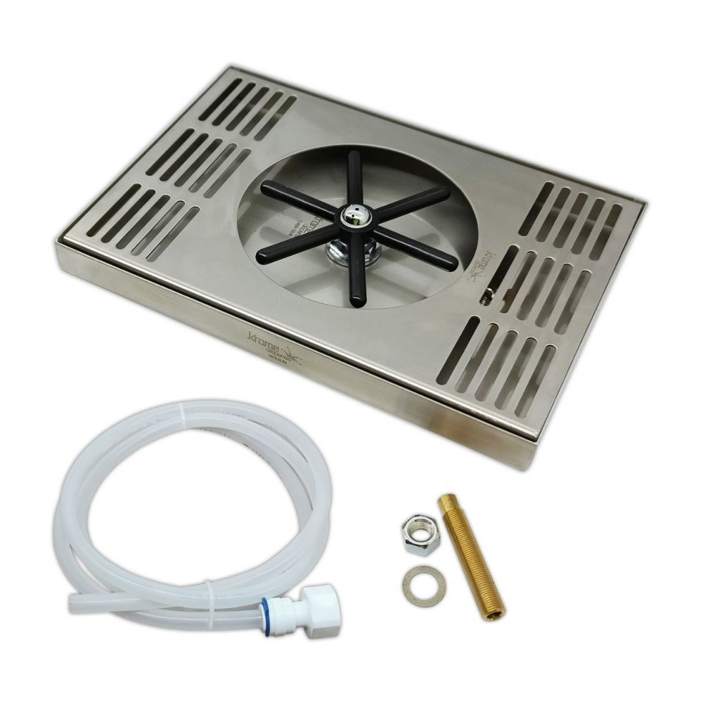 Drip Tray 25cm x 18cm med rinser / spyler - Krome Dispense