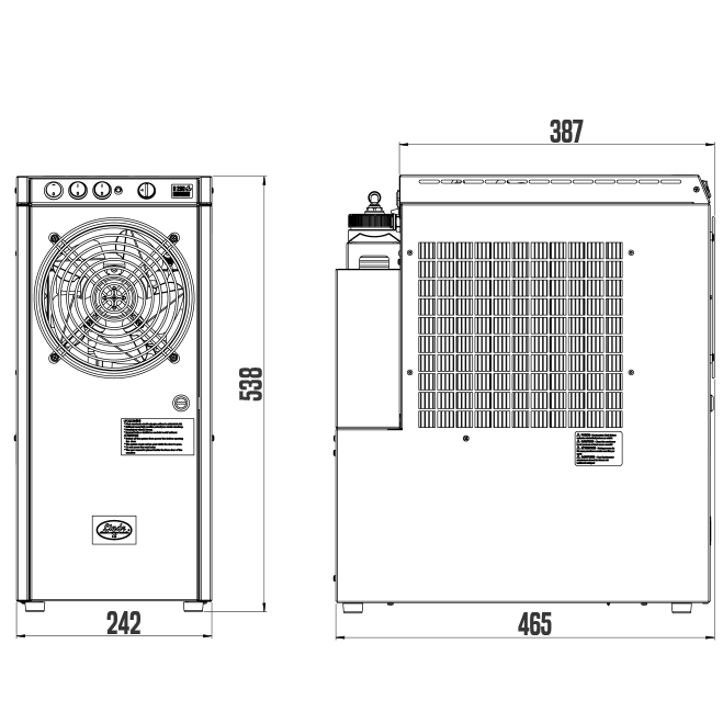 Lindr DryWet 70/K H4 Green Line kjøleenhet for to tappelinjer