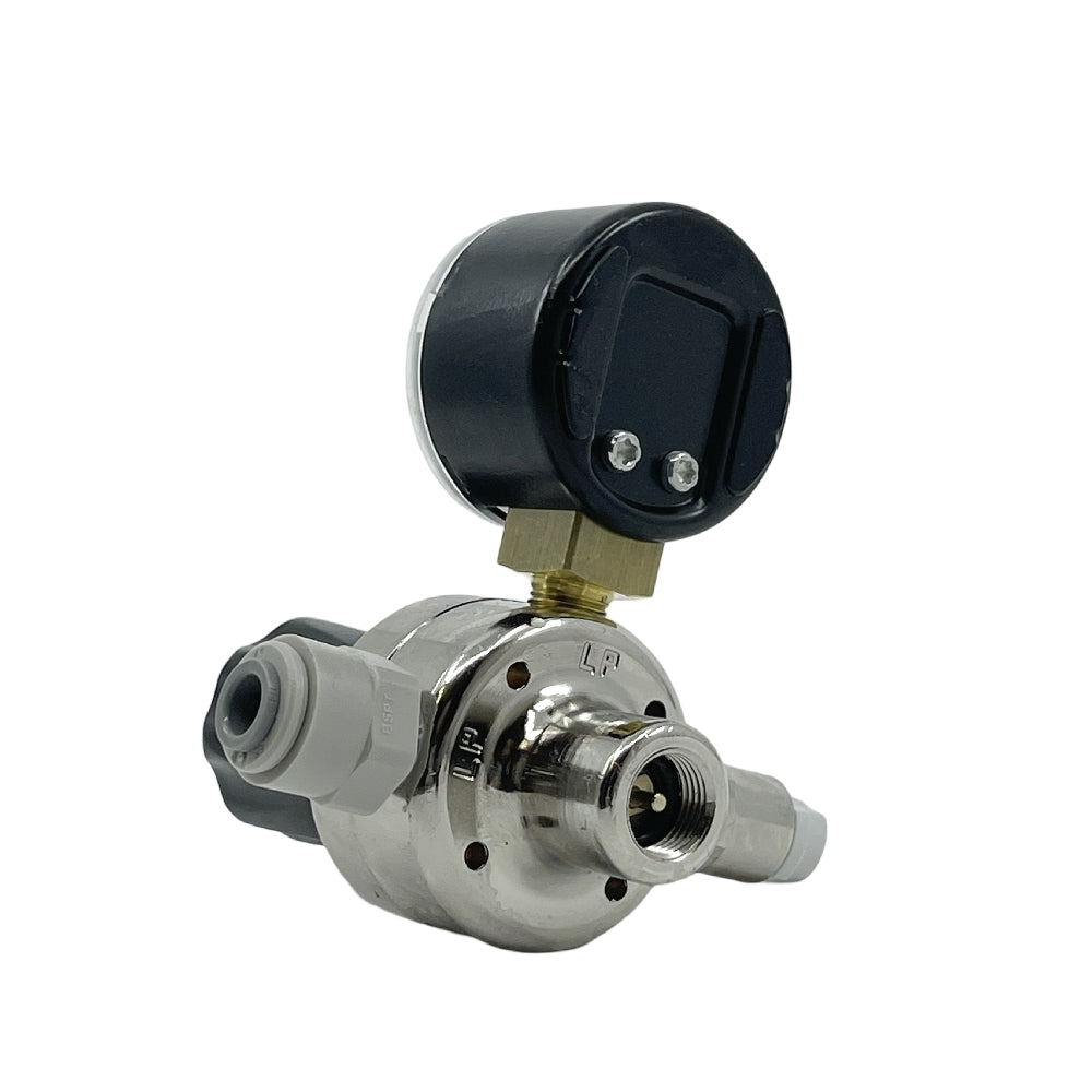 Oxyturbo Minor O2 - oksygen regulator med manometer og 1/4" John Guest tilkobling