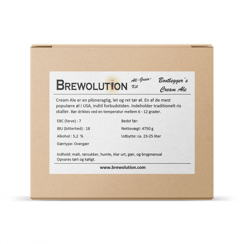 Bootleggers Cream Ale - allgrain ølsett