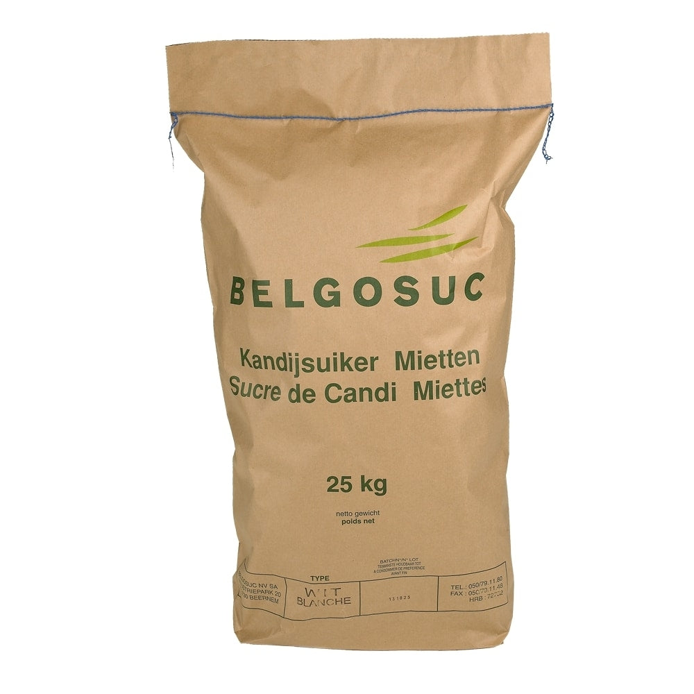 Kandis sukker hvit, biter 25kg