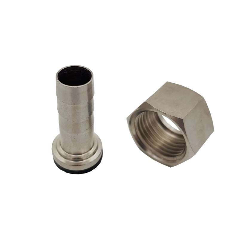 10mm slangenippel og 1/2" BSP mutter - KeyKeg