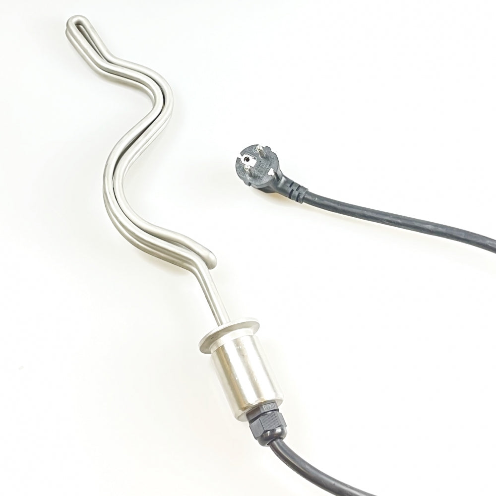 1,5" Tri-Clamp varmeelement 3,2kW til bryggekjele - Med strømledning