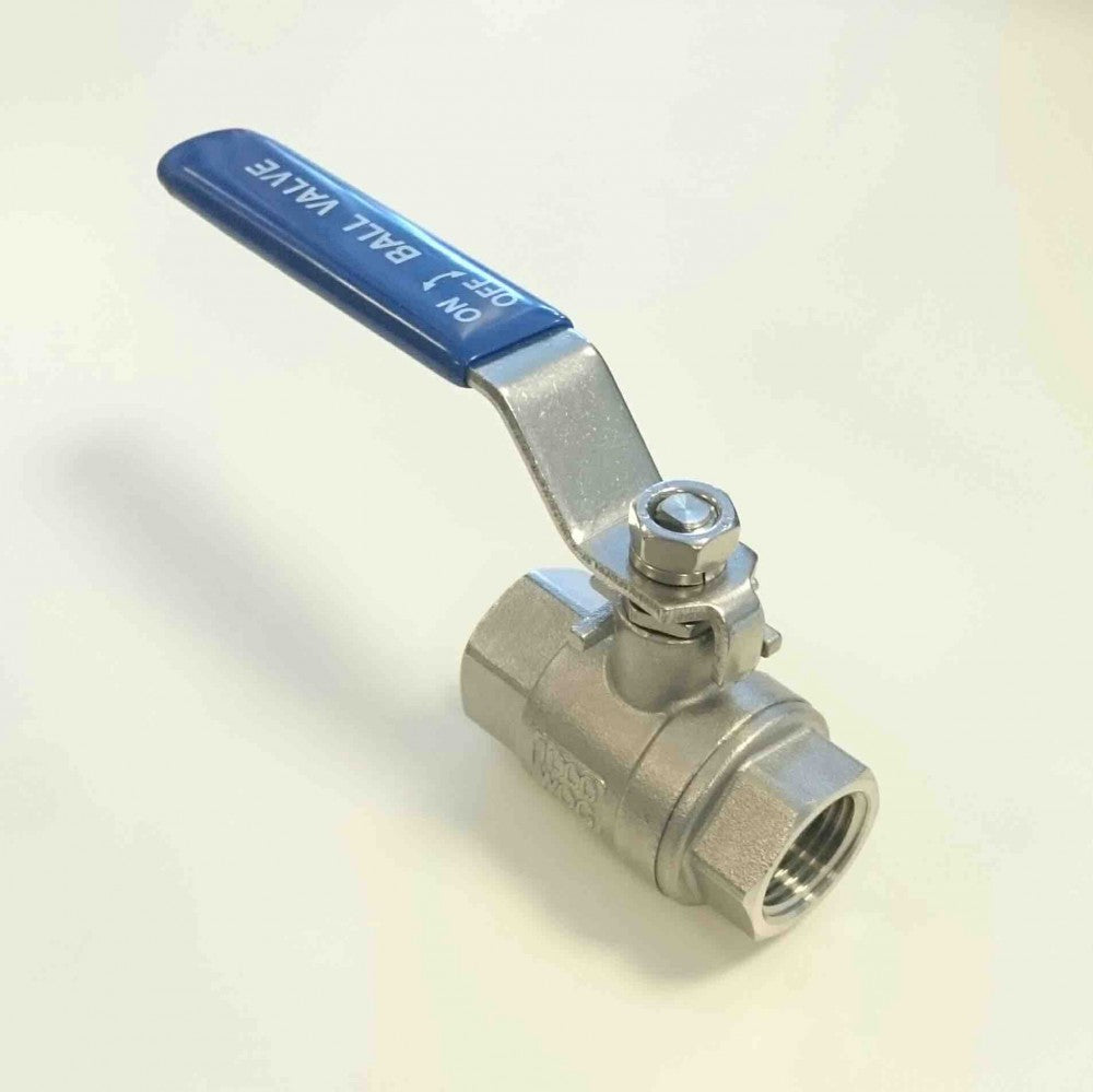 Kuleventil 1/2" FPT, 304 rustfritt stål