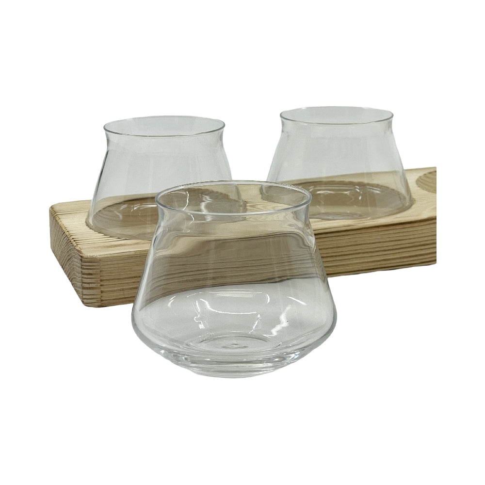Rastal Teku Taster Flight Set - smaksglass og smaksplanke