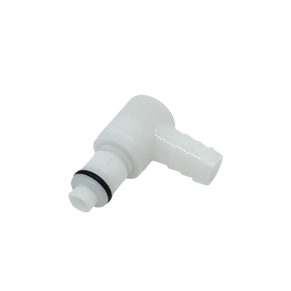 Shut Off Coupling, Hann til 3/8" nippel, 90 grader vinkel - Lekkasjefri hurtigkobling