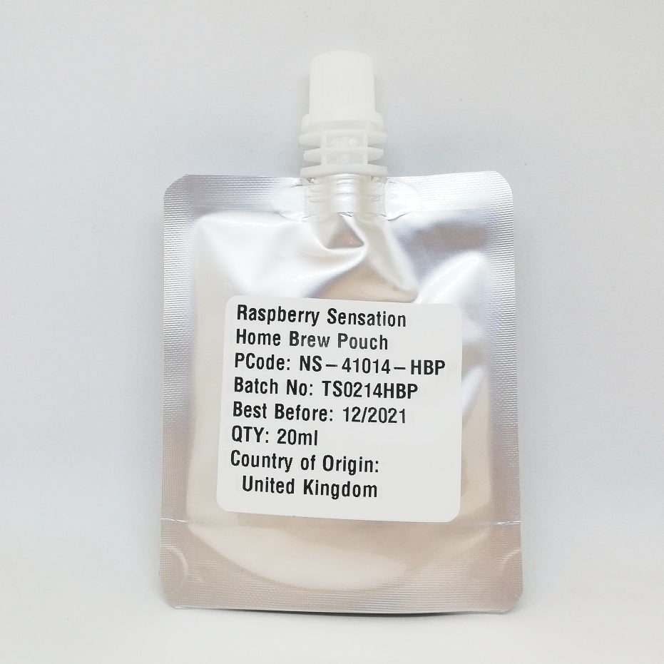 NaturalSensation Bringebær fruktessens - 20ml Homebrew Pouch