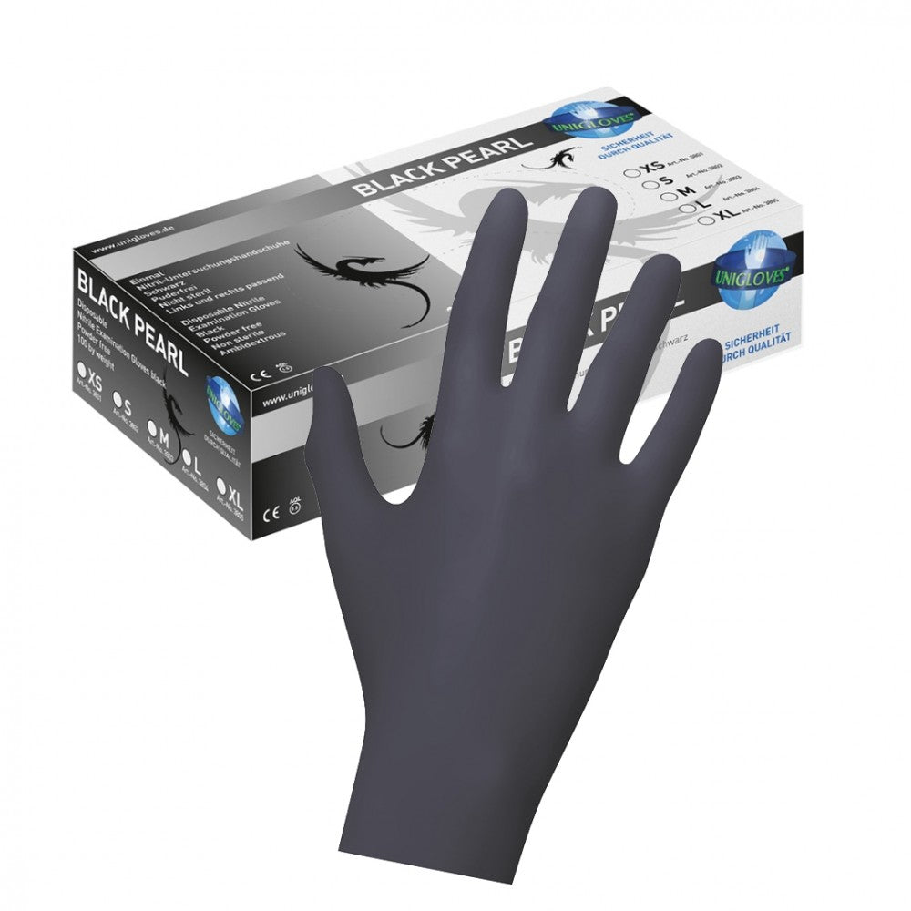 Black Pearl 100stk nitril engangshansker - (Extra Large / 9-10)