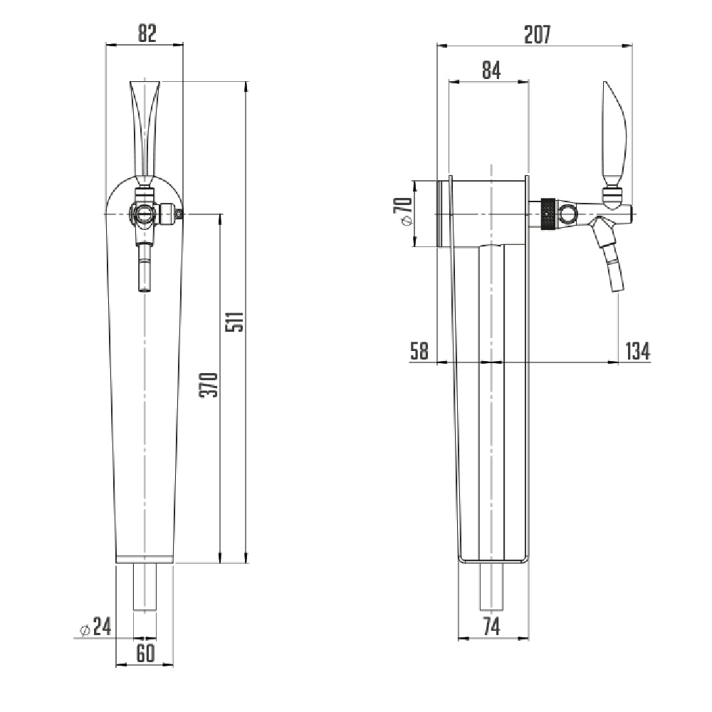 Lindr Naked Tower - Tappetårn