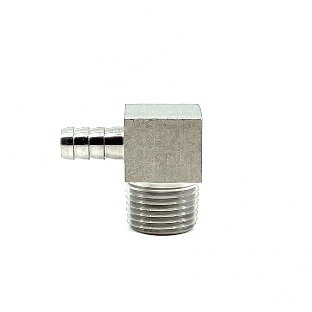 Slangenippel med vinkel 1/2" NPT x 3/8"