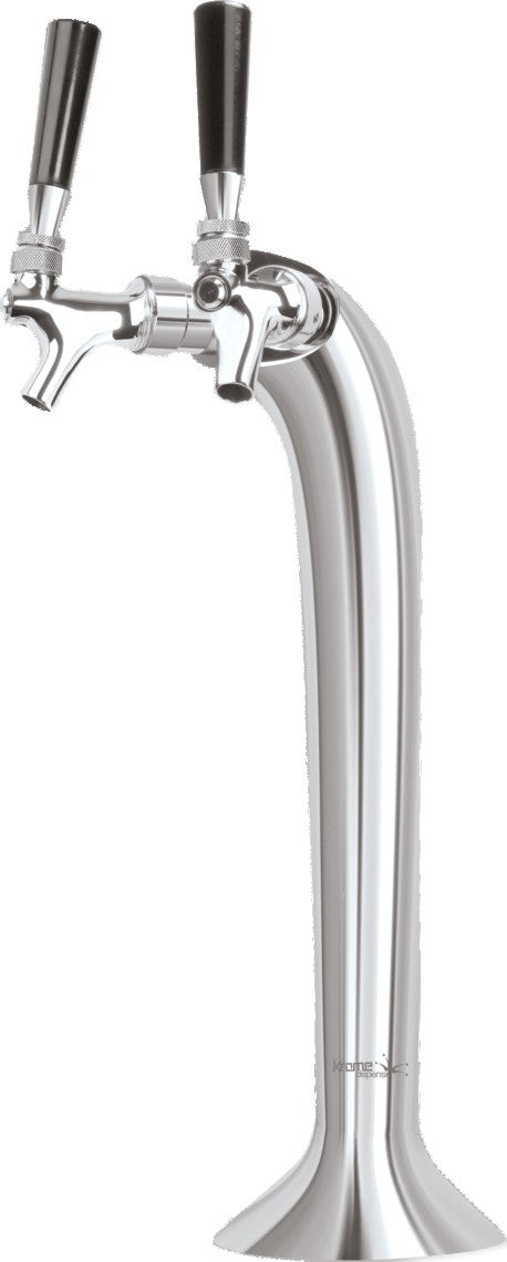 Cobra tappetårn for 2 kraner - Krome Dispense