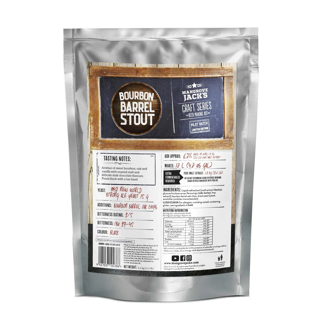 Craft Series Bourbon Barrel Stout (Limited Edition) ekstraktsett - 2,5kg