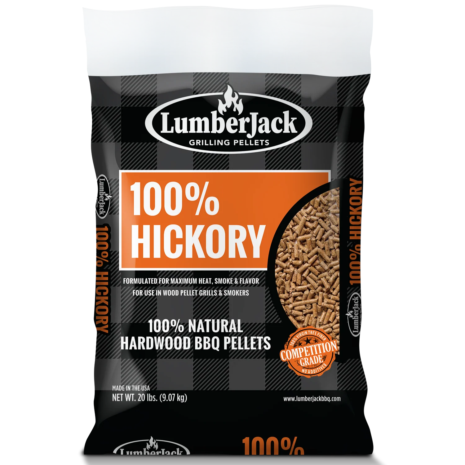 LumberJack 100% Hickory BBQ Grilling Pellets 9kg