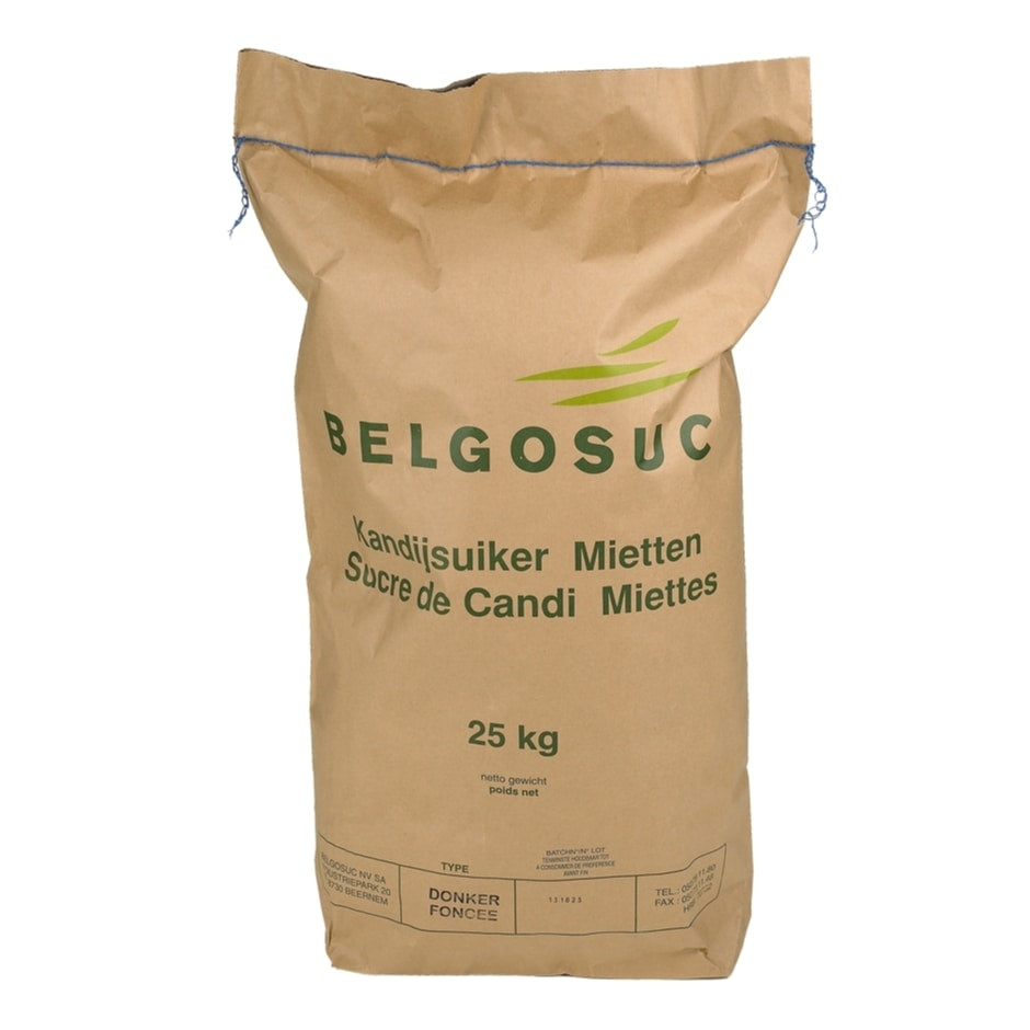 Kandis sukker mørk, biter 25kg