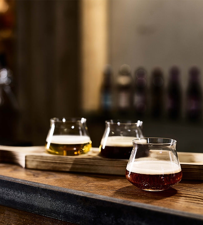 Rastal Teku Taster Flight Set - smaksglass og smaksplanke