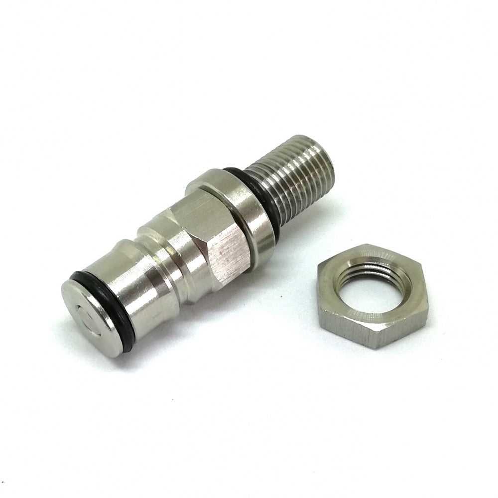 Sveisefri gjennomføring med ball lock øl-ventil