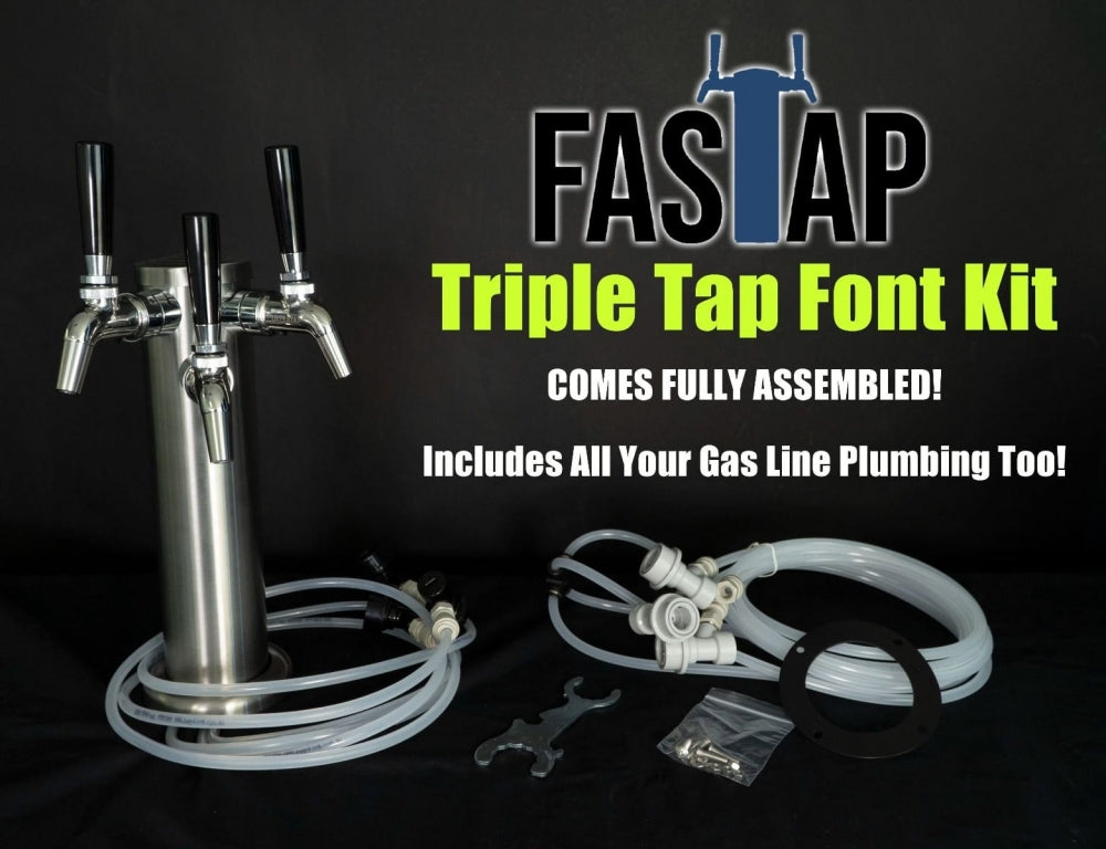 FasTap Font Kit - Tappetårn sett med 3 kraner - Keg King