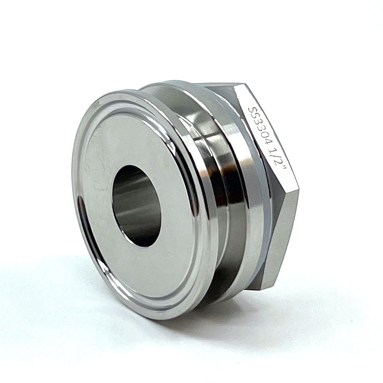 1,5" Tri-Clamp sveisefri gjennomføring med innvendige gjenger