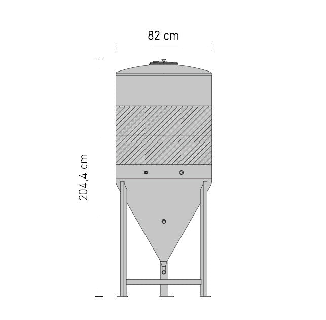 Speidel 625L konisk gjæringstank rustfritt stål - komplett (Bestillingsvare)