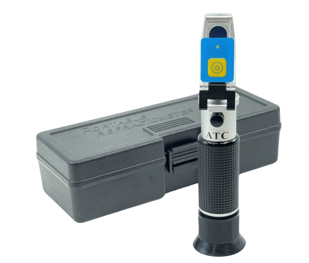 Refraktometer med LED lys for ølbrygging (SG 1.000 - 1.120)