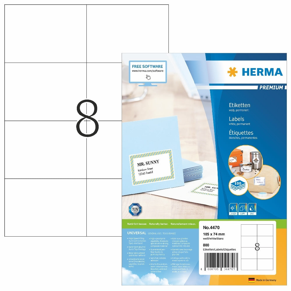 Herma Premium etiketter 105 x 74mm