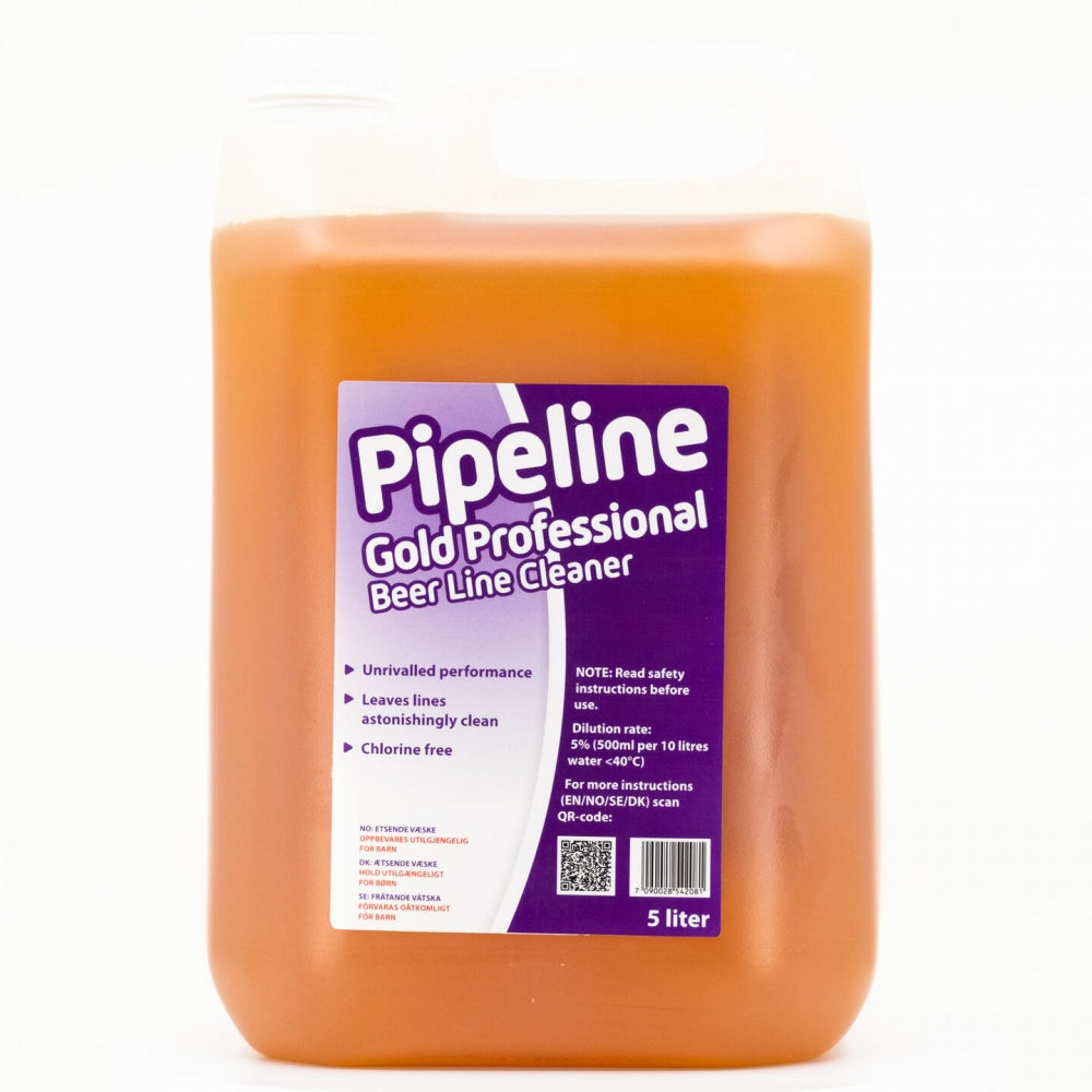 Pipeline Gold Professional 5L klorfri rensevæske for tappelinjer (PS! Sendes kun på pall)