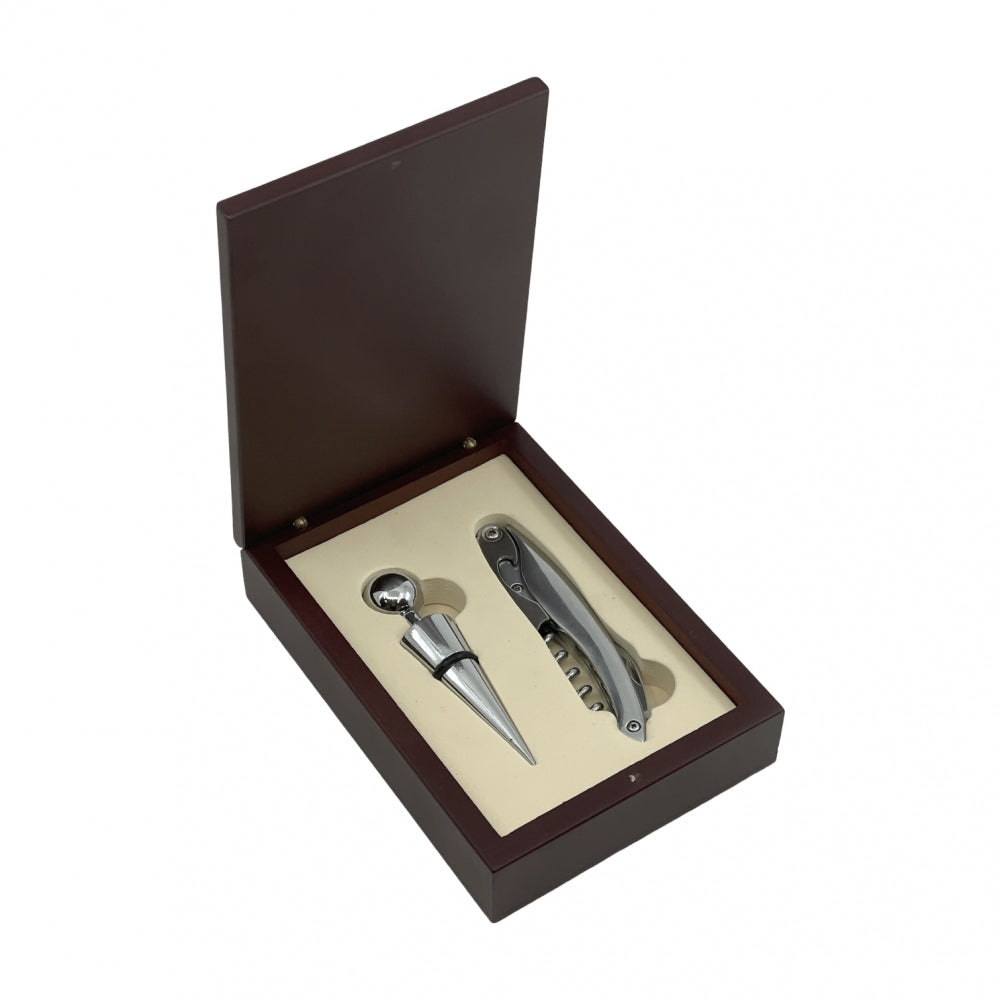 Gavesett med vinåpner og vinpropp